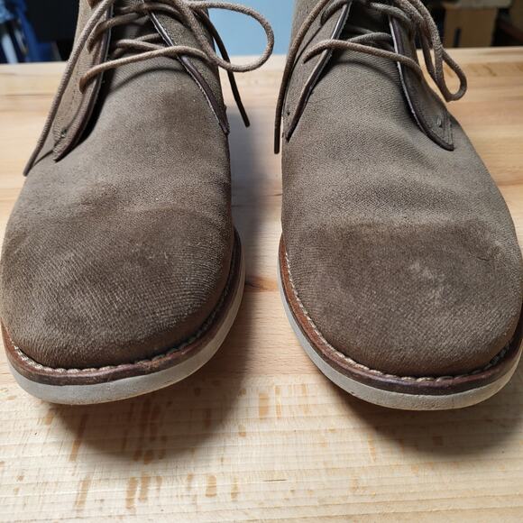 John Varvatos USA Light Brown Suede Lace Up Ankle Chukka Boot Mens Size 10 - Picture 5 of 11